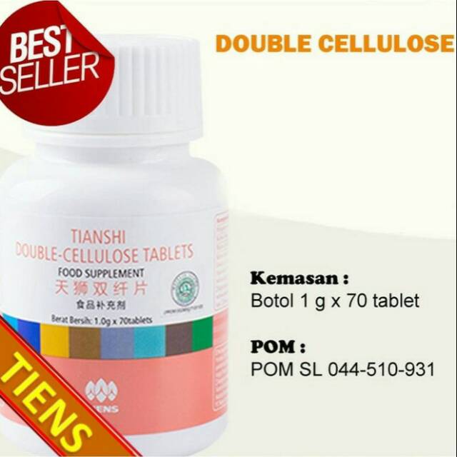 Double cellulose tablet