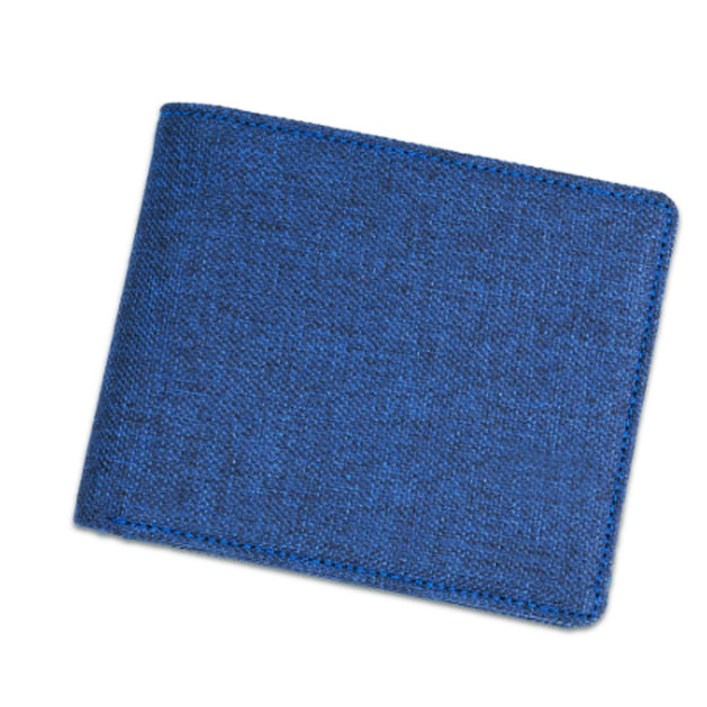 GROSIR!! [isi 100pcs] Dompet Pria Kanvas 3/4 Kualitas Import Dompet Pende Lipat #Dark Blue