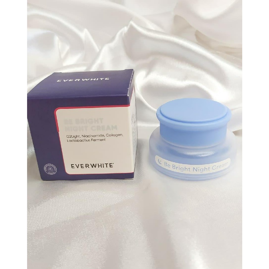 [COD] Everwhite be Bright Night Cream Krim Malam Memutihkan Secara Instant dengan Pemakaian Rutin BPOM 100% ORIGINAL