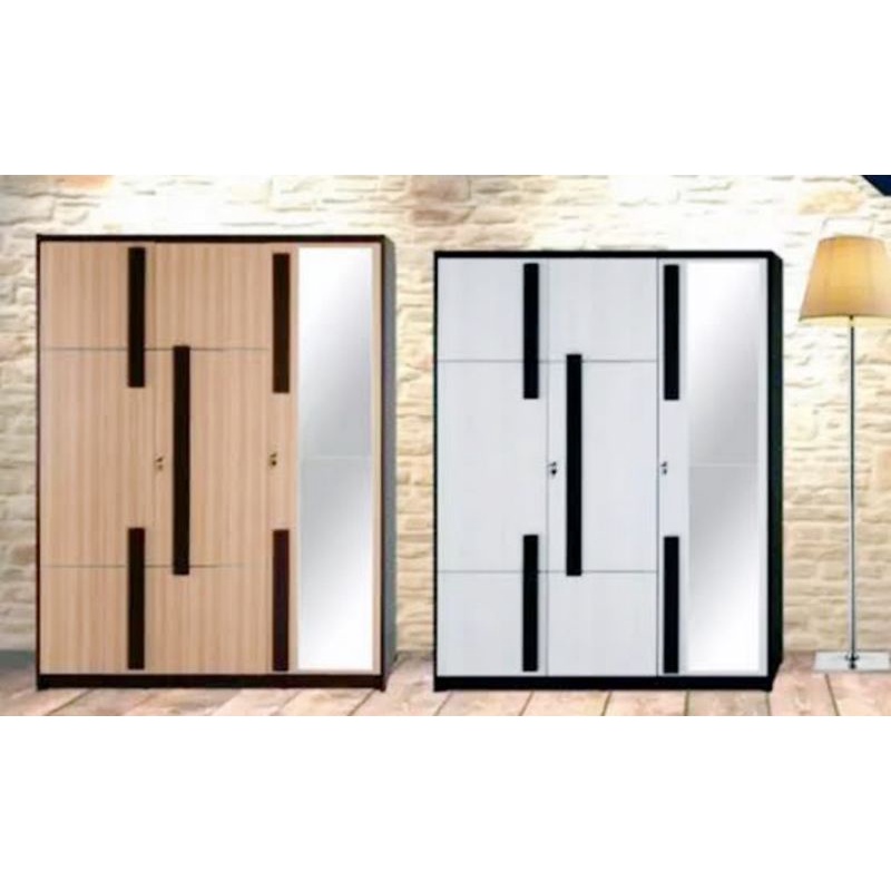 Lemari Pakaian 3 Pintu Full Kaca Activ Kofi LP 305
