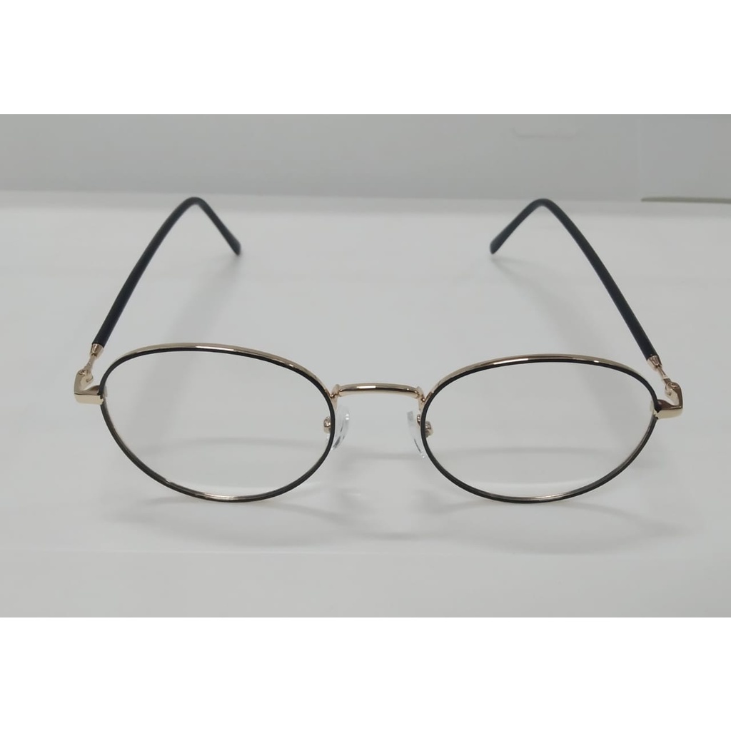 ⭐Gogoland⭐ Kacamata Photocromic Korea / Anti Radiasi 2 In 1Photochromic Pria Wanita R451-K5 HITAM GOLD