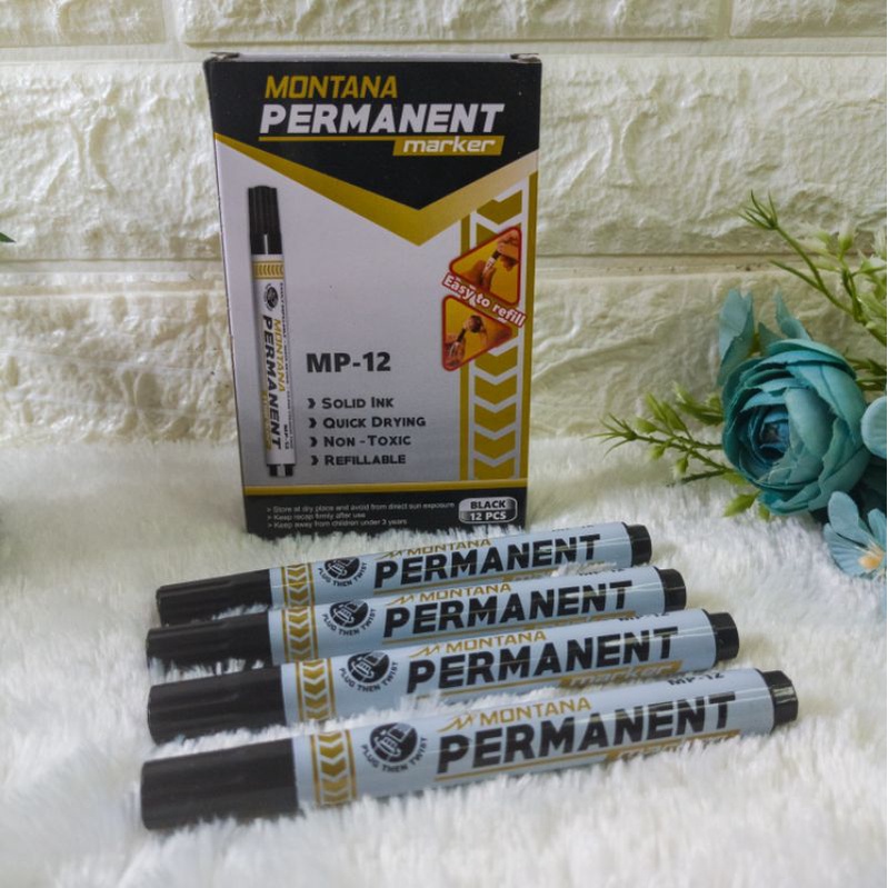 

Spidol Hitam 12pcs Montana Permanent Marker MP-12