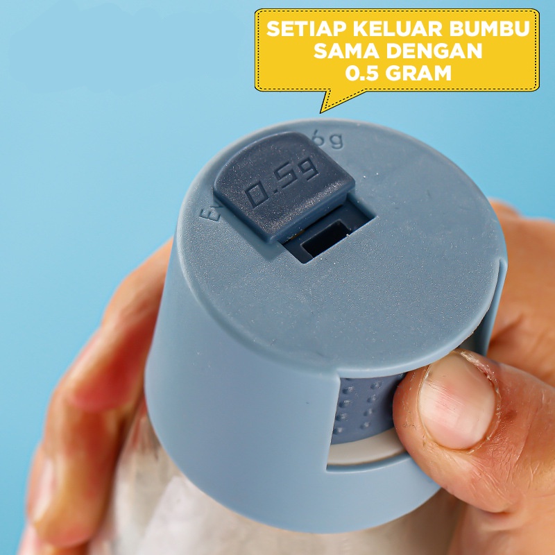 DISPENSER BUMBU DAPUR BOTOL BUMBU UNIK TEMPAT BUMBU OTOMATIS 100ML | TEMPAT BOTOL GARAM | TEMPAT BOTOL LADA