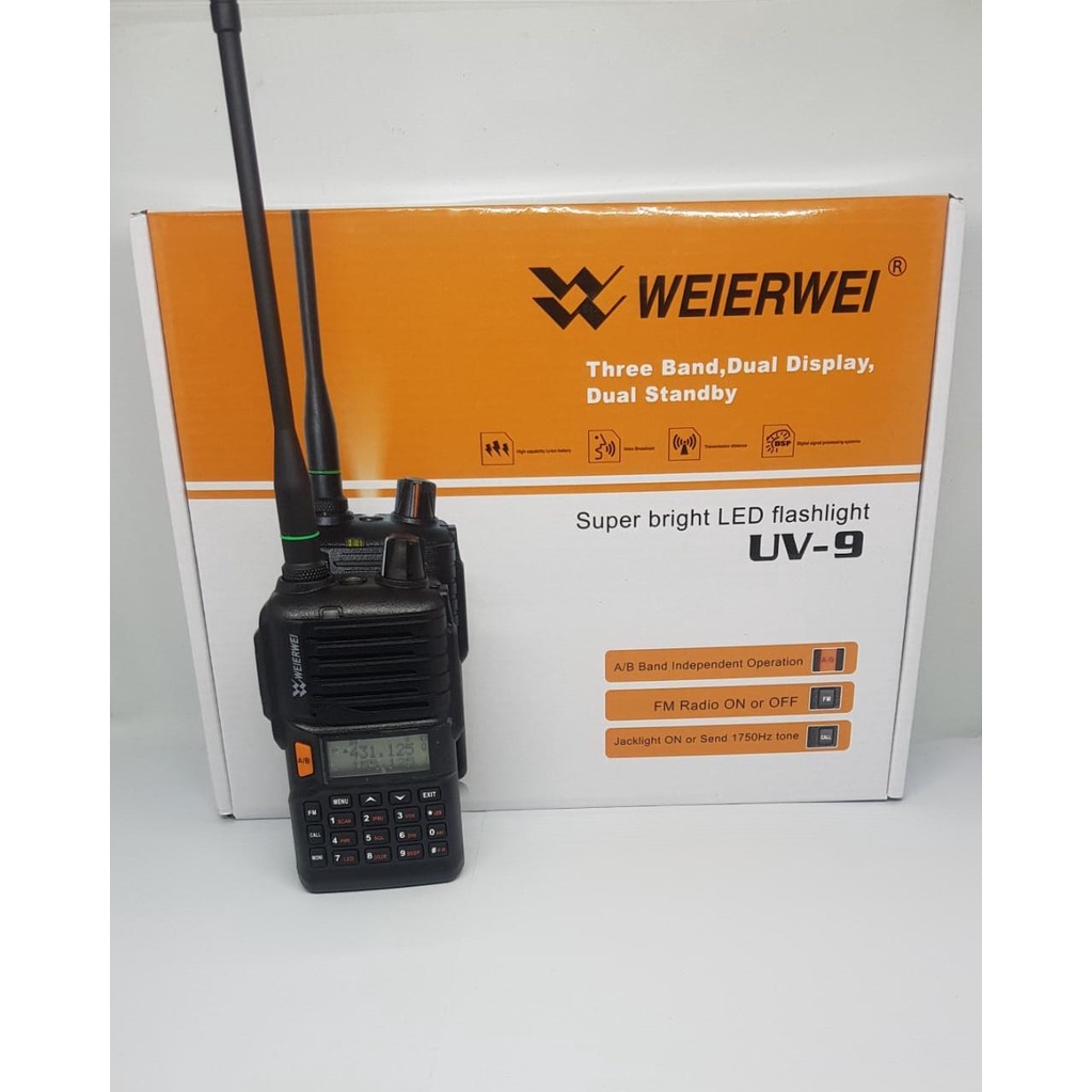 HT HANDY TALKIE WEIERWEI UV-9 TRI BAND