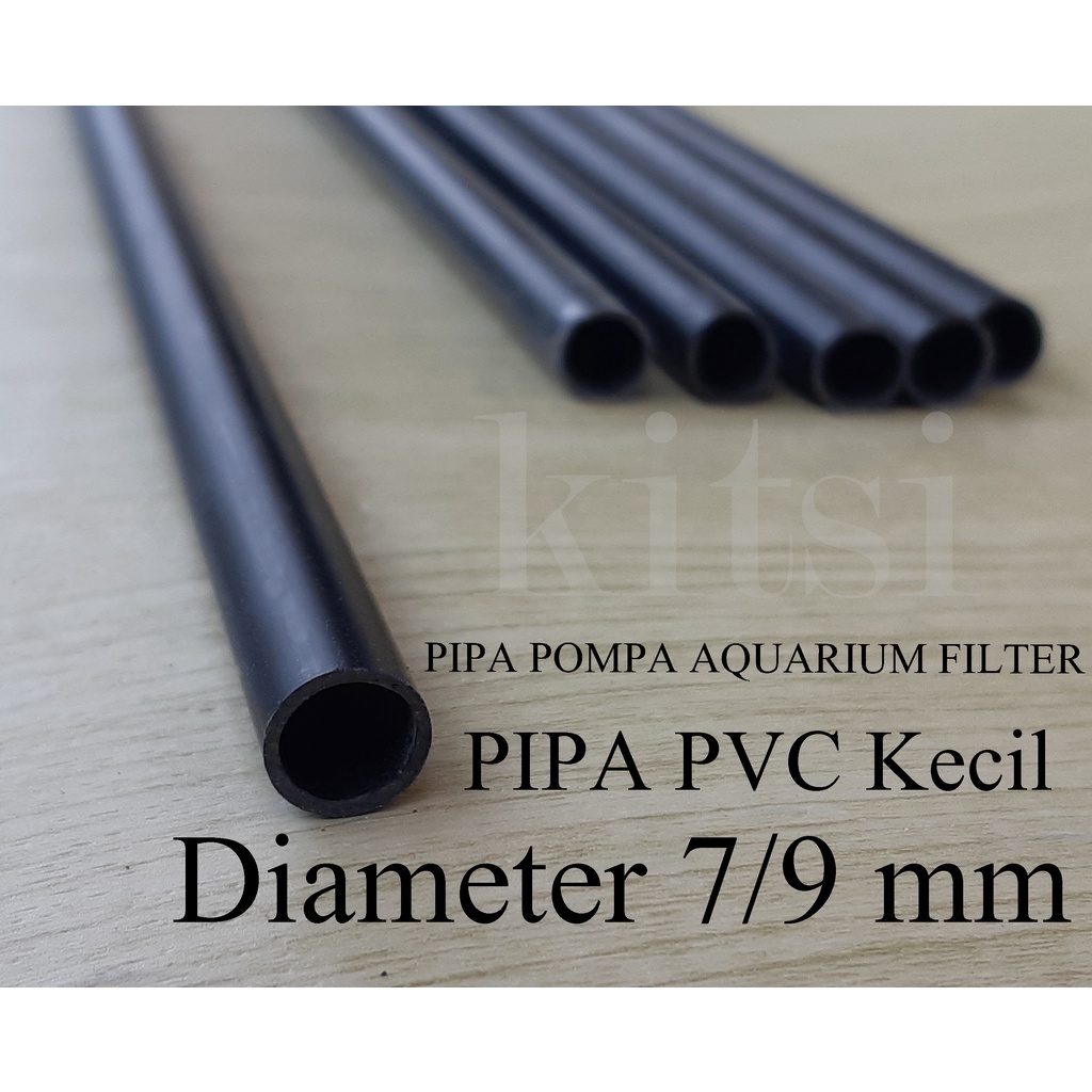 PIPA PVC KECIL HITAM 8 MM / 5/16" PIPA PVC DIAMETER 7/9 MM / PIPA POMPA FILTER AQUARIUM AQUASCAPE