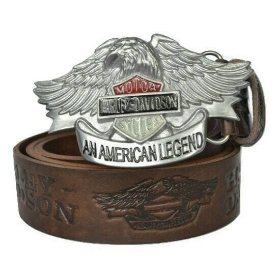 IKAT PINGGANG HARLEY DAVIDSON KULIT SAPI ASLI - SABUK KULIT ASLI TEBAL