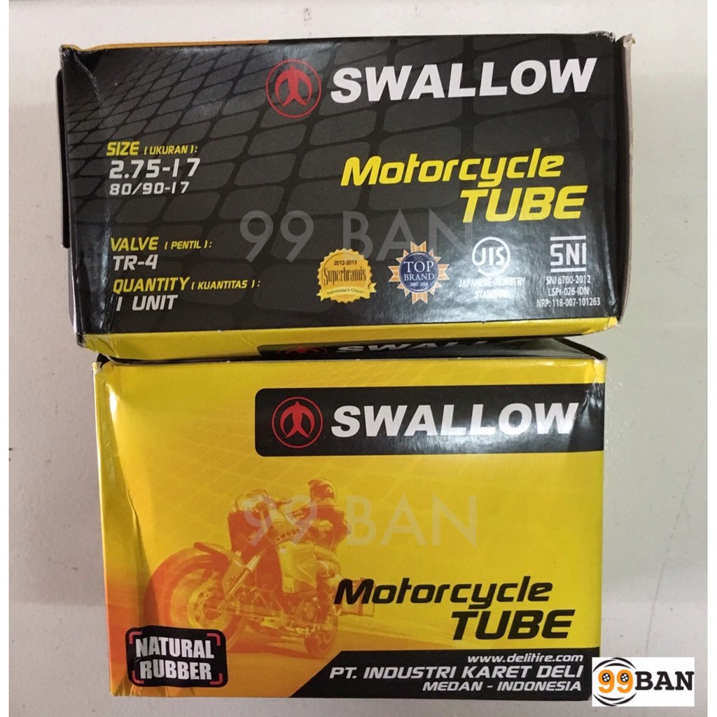 BAN DALAM SWALLOW 275-17 | 80/90-17, BAN DALAM MOTOR VELG 17