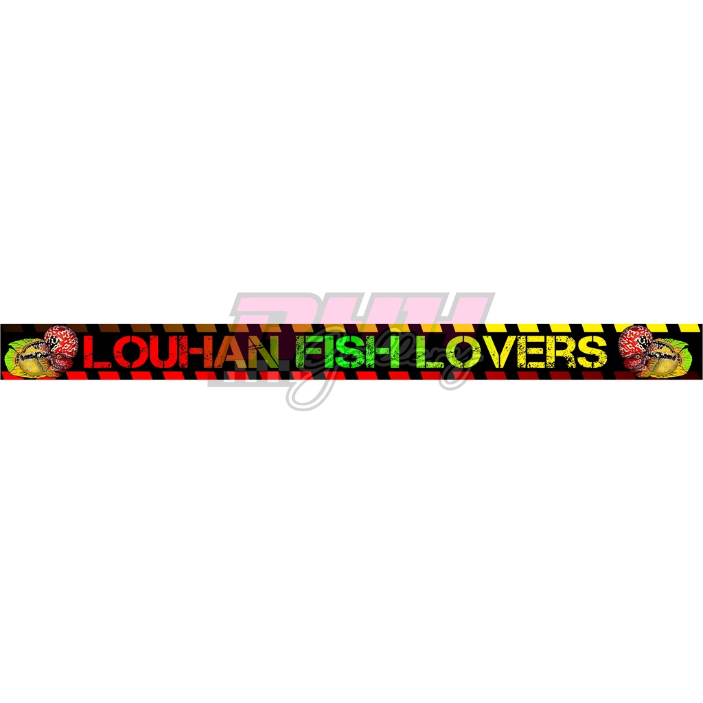 Stiker hiasan aquarium peacok bass pbass area predator fish louhan lovers oscar pecinta ikan predator awas ikan galak premium quality
