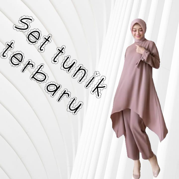 Baju stelan wanita muslim / Stelan terbaru -STELAN WANITA