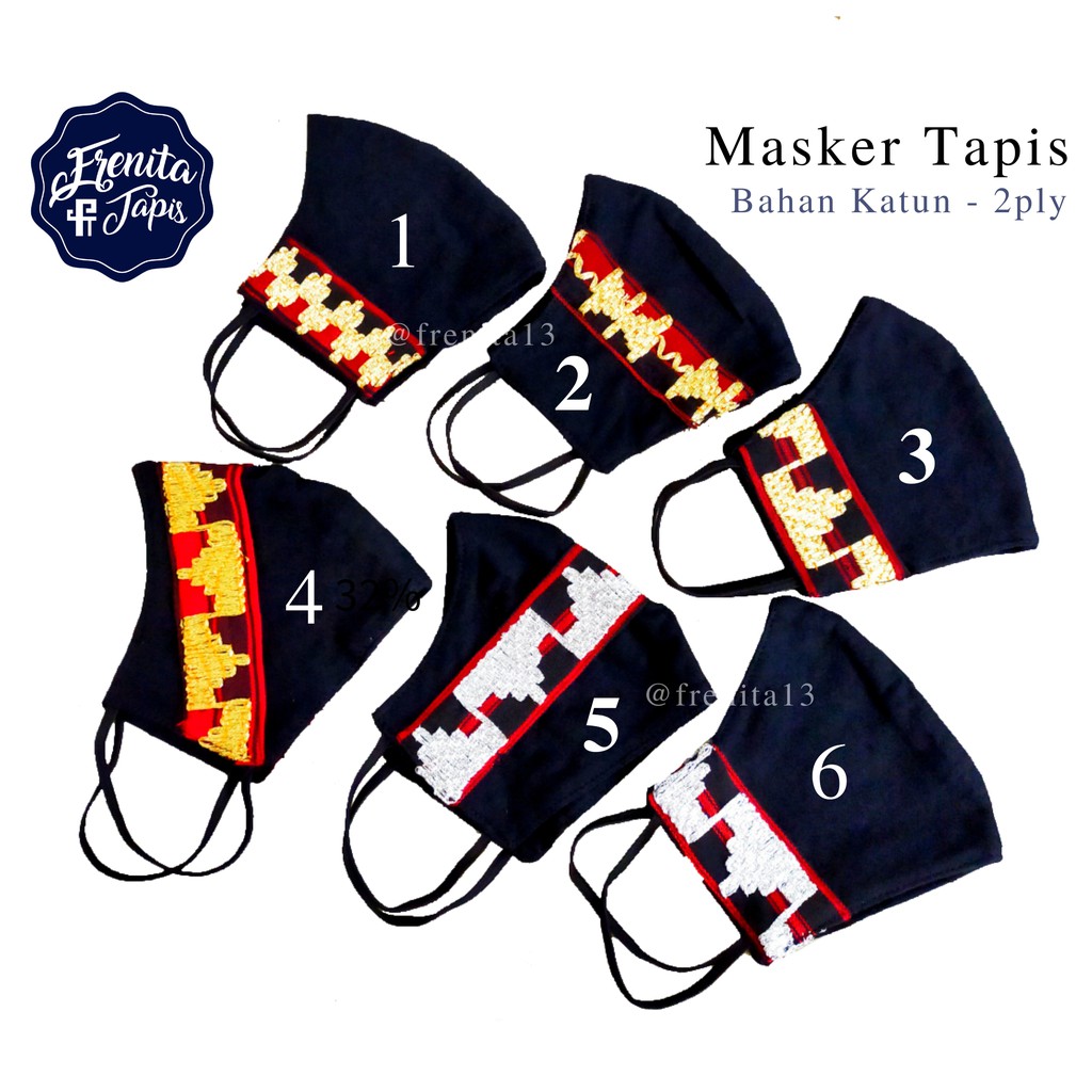 [BISA COD] Masker Tapis Asli Sulaman Khas Lampung Bahan Katun
