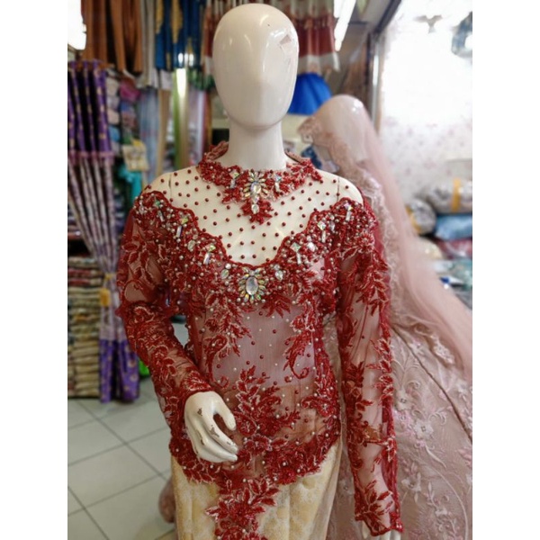 TERBARU ATASAN KEBAYA AKAD BUNGA 3D | ATASAN KEBAYA AKAD BRUKAT 3D/KEBAYA ATASAN PENGANTEN