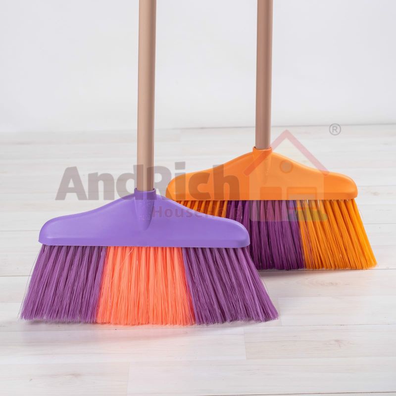 Sapu AndRich, Sapu Lantai, Sapu Rumah, Sapu Plastik,Ungu, Oren