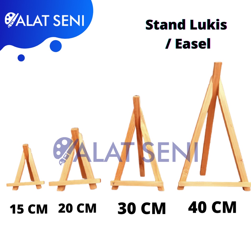 

Akalpa Mini Easel Stand Tripod Kayu Wooden Easel Holder Mini / 10CM 15CM 20CM 30CM 40CM