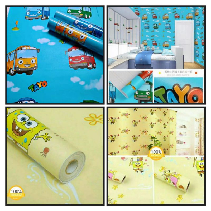Wallpaper Dinding Motif doraemon || Wallpaper Sticker Dinding