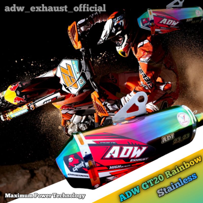 knalpot racing klx/dtraker, knalpot racing crf, knalpot racing wr155, knalpot racing original adw ra