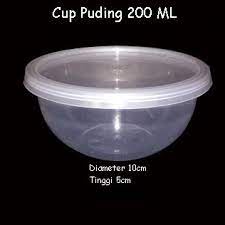 Cup puding 200ml / Cup plastik / Food container / Mangkok plastik