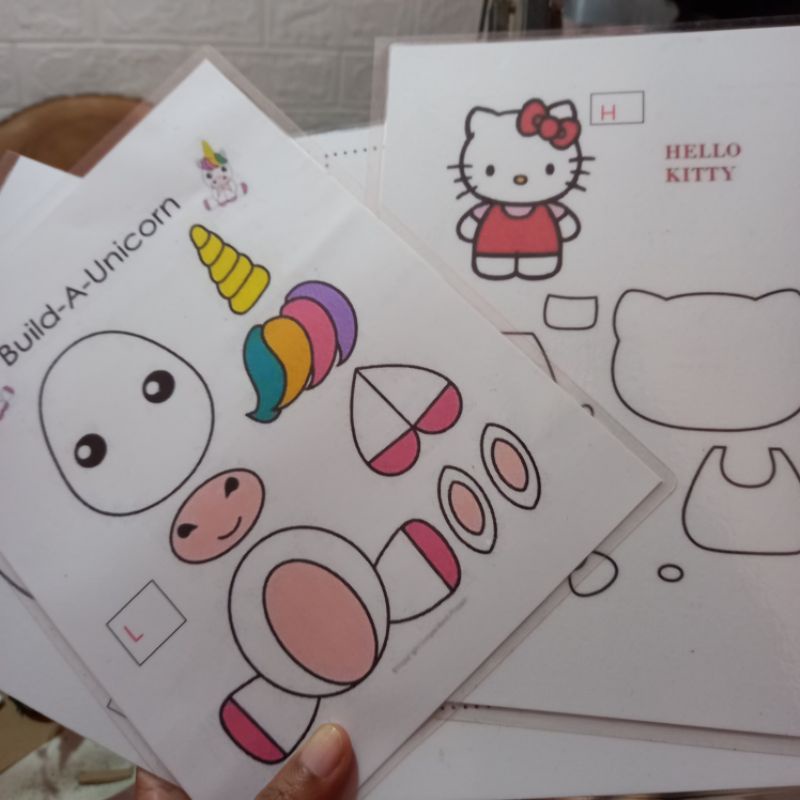 

pola flanel binatang kartun