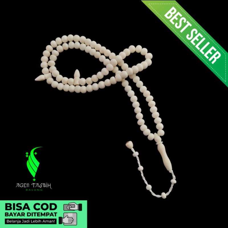 Tasbih Tulang Sapi Onta, Size 8,5mm/Tasbih Muslim 99 Butir