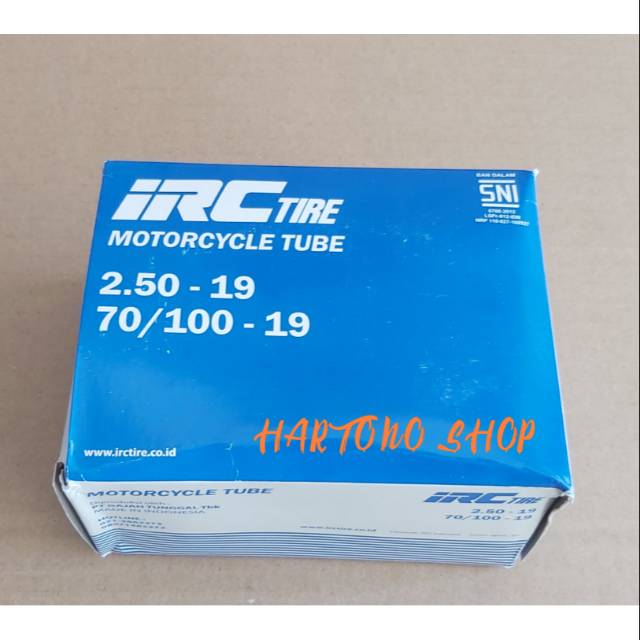 Ban Dalam Motor KLX 150 ukuran 2.50 - 19 ( 70/100 - 19 ) IRC ASLI Ban Dalam roda depan ring 19