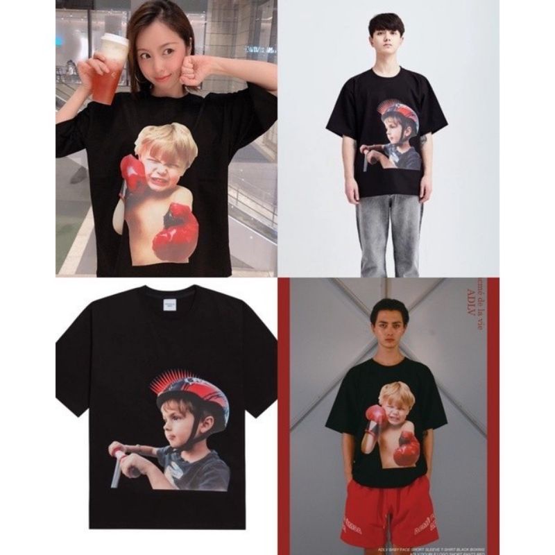 Tshirt  Black Oversize Pria Wanita / tshirt adlv baby face