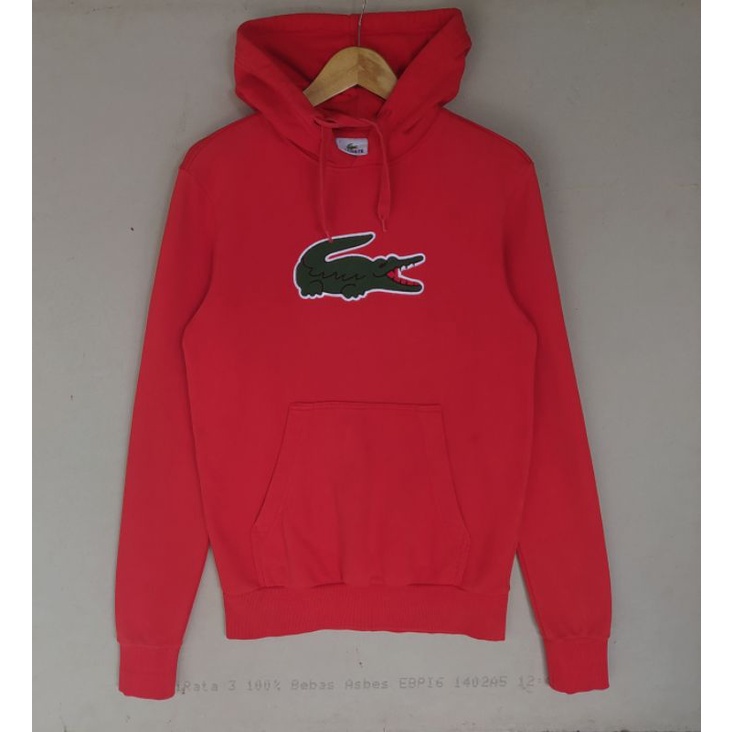 hoodie lacoste merah