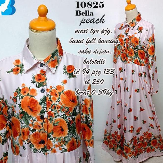 0QUY BAJU GAMIS WANITA TERBARU BELLA GAMIS MOTIF BUNGA 9R0Z