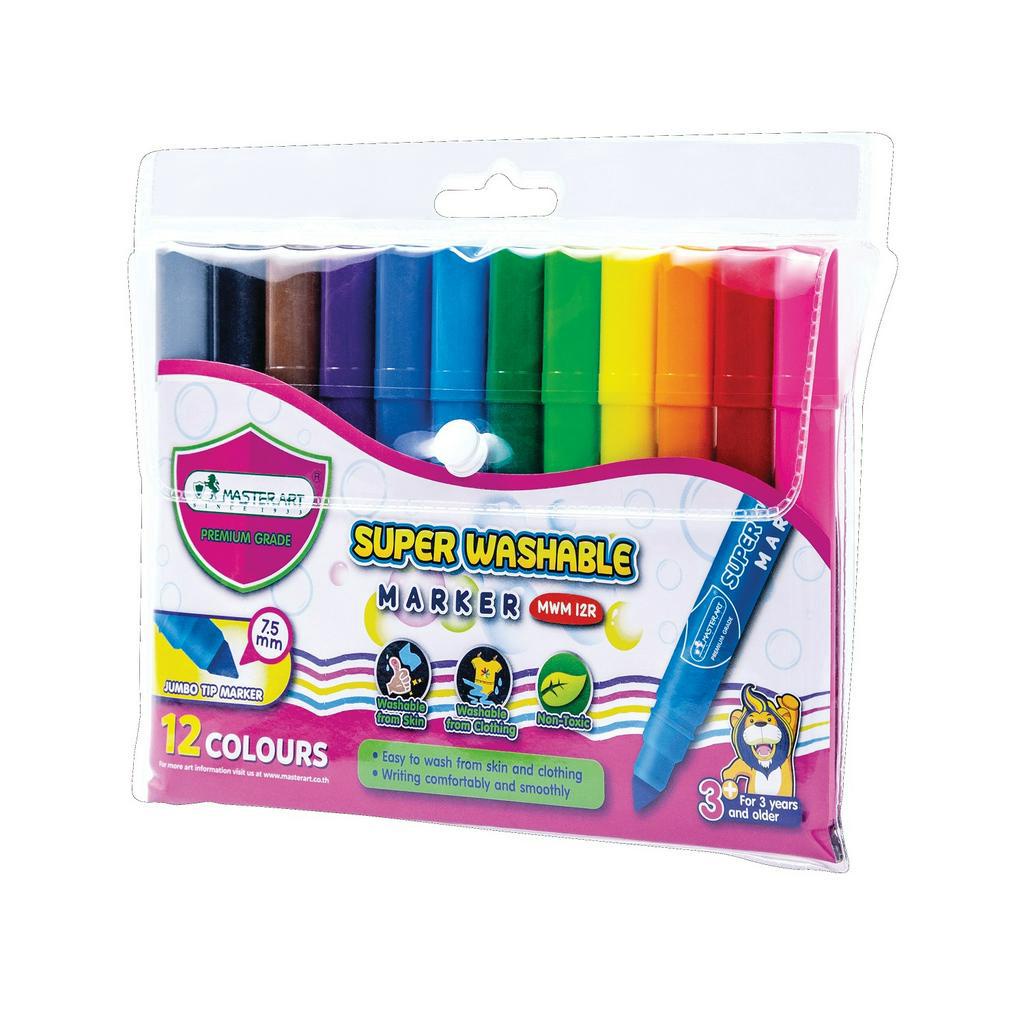

[Master Art] Super Washable Marker Premium Grade 12 Colour For Kids (Untuk Anak)