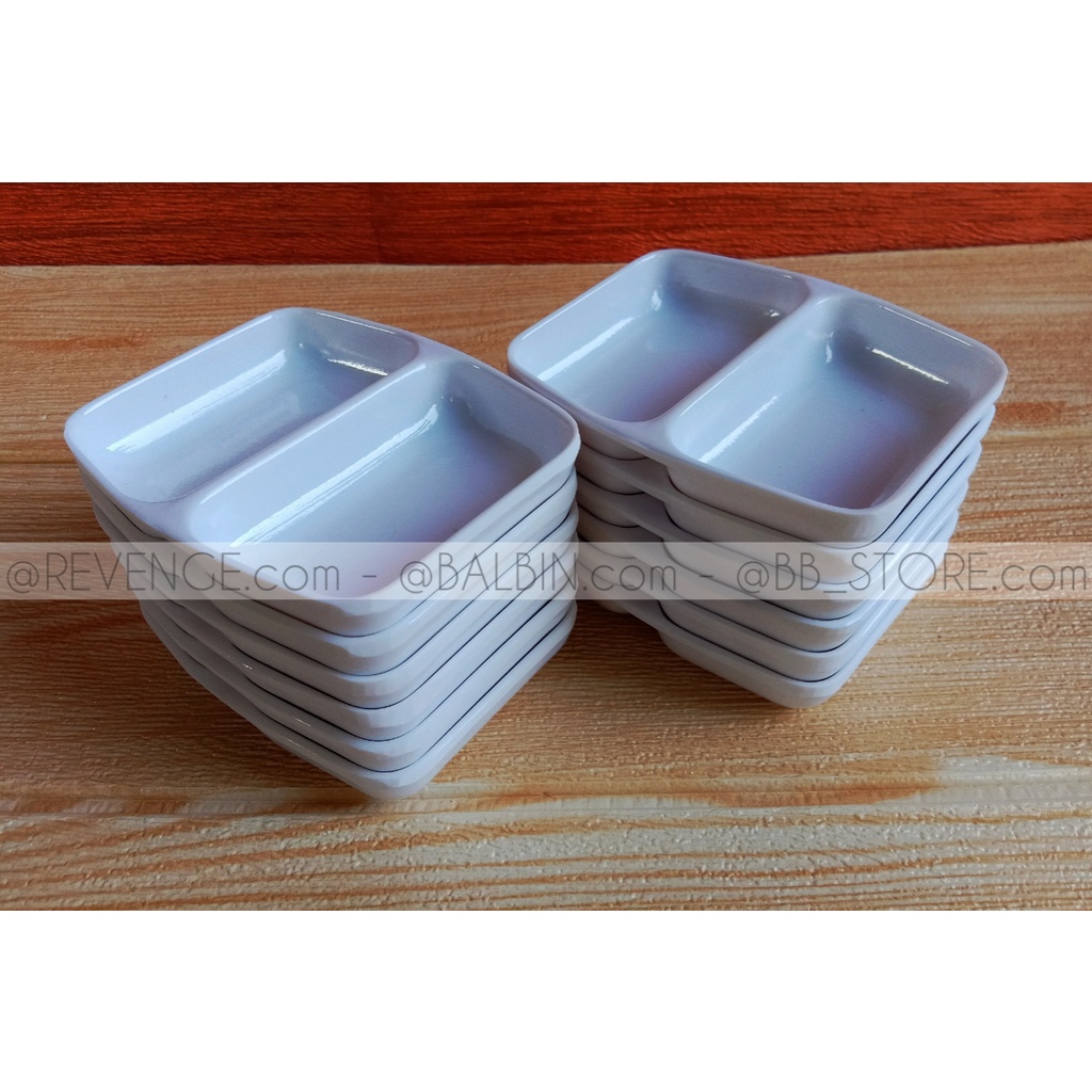 piring sambal sekat melamine isi 3 pcs // piring sambal sekat // piring sambel kecil