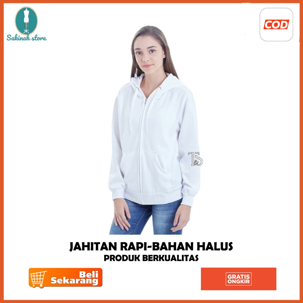 Jaket Wanita Import Terkini Terbaru Parasut Jumbo Termurah G8U3 Modis Big Size Kekinian Putih Sport