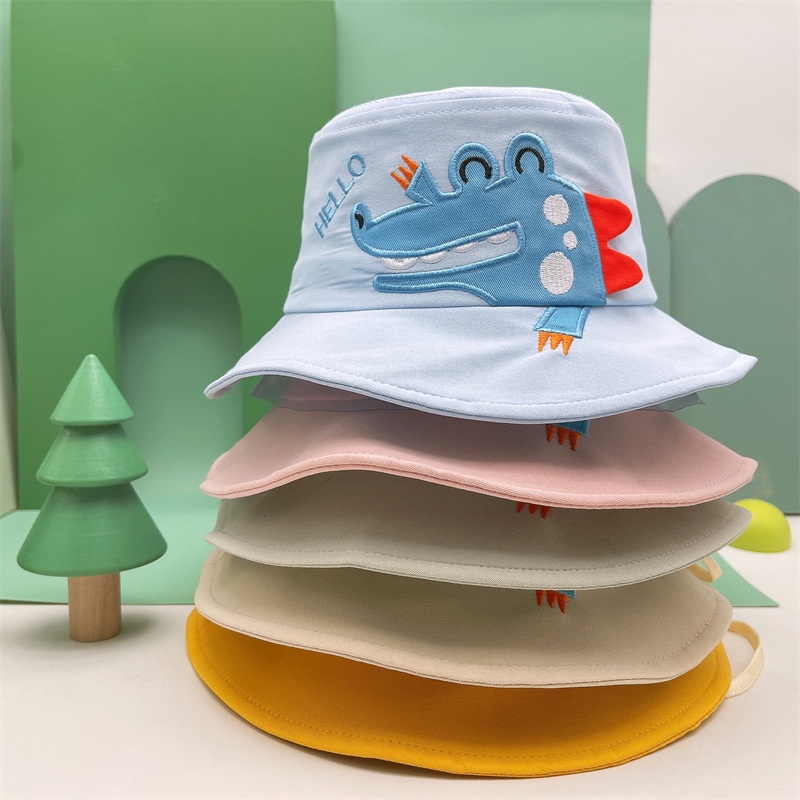 Topi Nelayan Musim Panas Motif Kartun Buaya Gaya Korea Untuk Bayi Perempuan