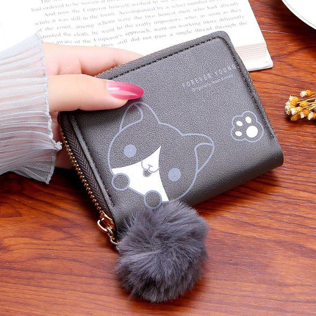 EV -  D28 DOMPET KELLY BELLY DOMPET MINI  WANITA  REAL PICT IMPORT-Abu