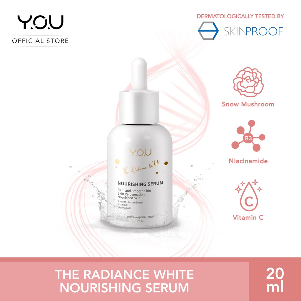 YOU Radiance White Brightening and Hydrating Bundle free cotton pads / kapas kecantikan