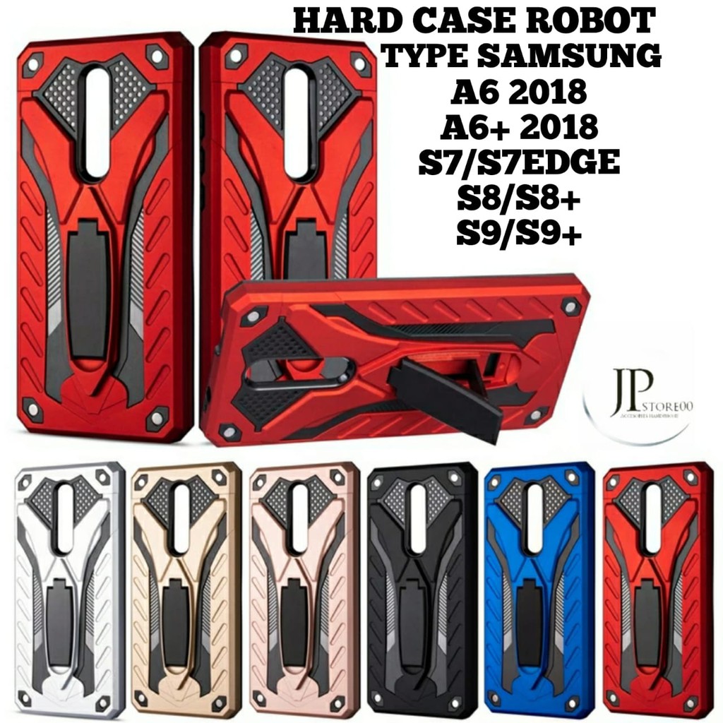 SAMSUNG A520 A6 A6+ 2018 S7 S7 EDGE S8 S8+ S9 S9+ NOTE 5 HARD CASE ROBOT TRANSFORMER STANDING