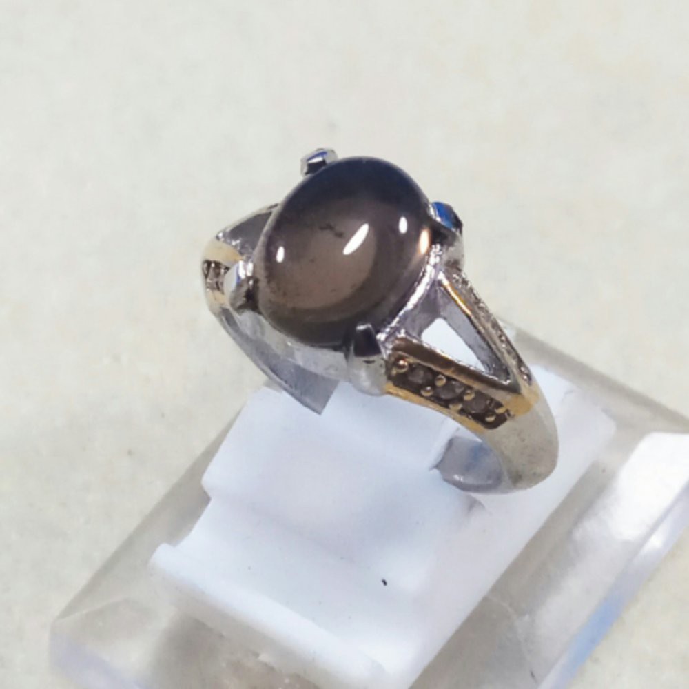 CINCIN BATU AKIK PERMATA NATURAL SMOKY QUARTZ TAMPIL EKSOTIK DAN MENAWAN