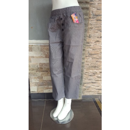 celana kulot kancing 3 ukuran XL-XXXL celana kasual wanita/catton tuwil strid