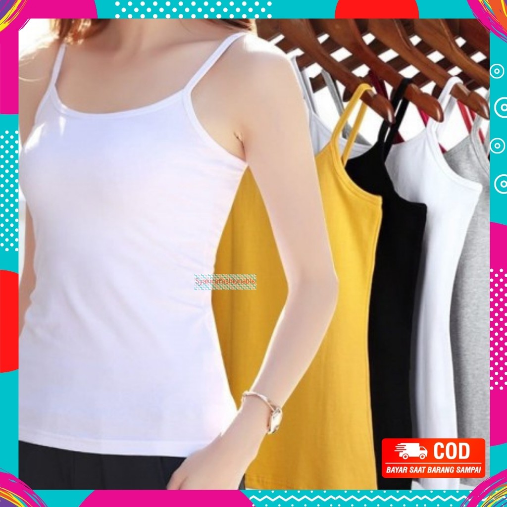 KAOS DALAM THANK TOP TANTOP TENTOP WANITA DEWASA TANK TOP TALI SPAGHETTI KECIL BAJU TIDUR TANKTOP S8
