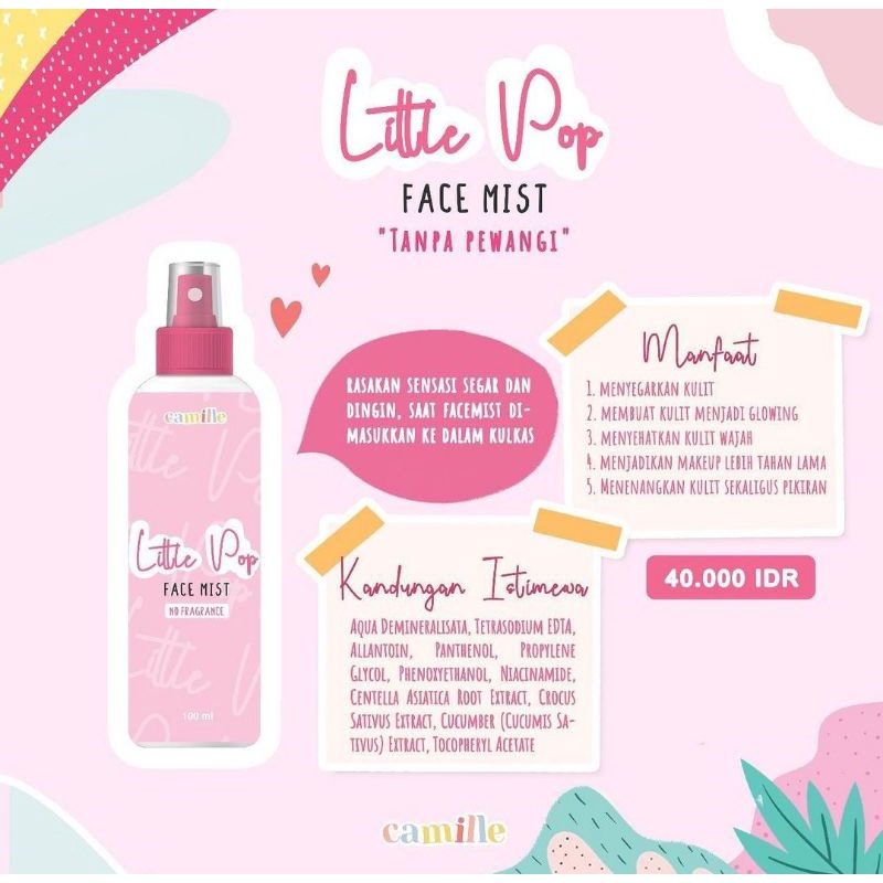 Camille beauty Little Pop face mist Camille Original Ready Stock Jawa Tengah