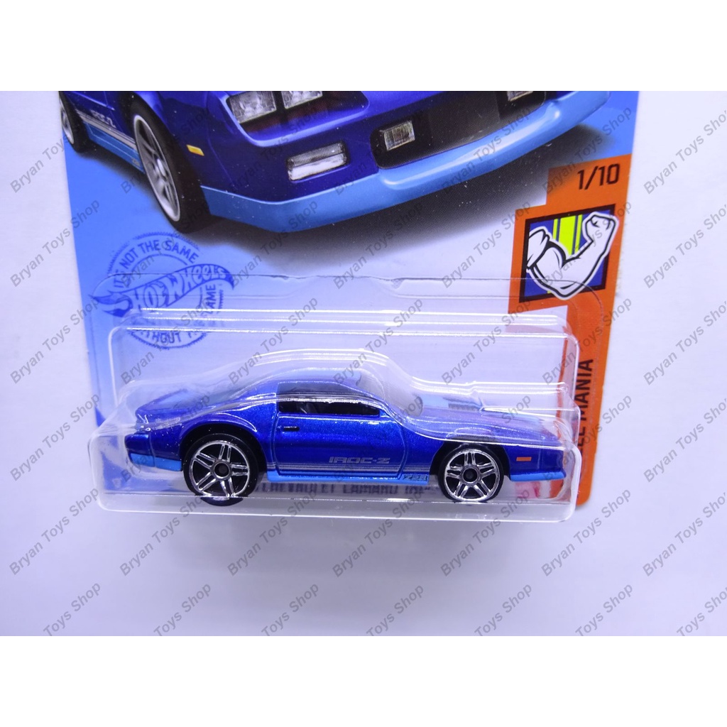 Hot Wheels 85 Chevrolet Camaro Iroc-Z Biru