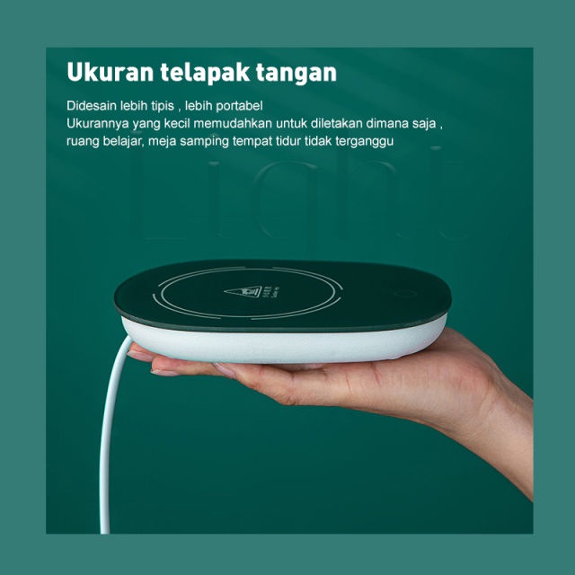 Mug Cangkir Elektrik Paket Hampers Warmer Cangkir Keramik Saucer Set Kemasan Gif Box Pemanas Elektrik Portable 55 Suhu Derajat