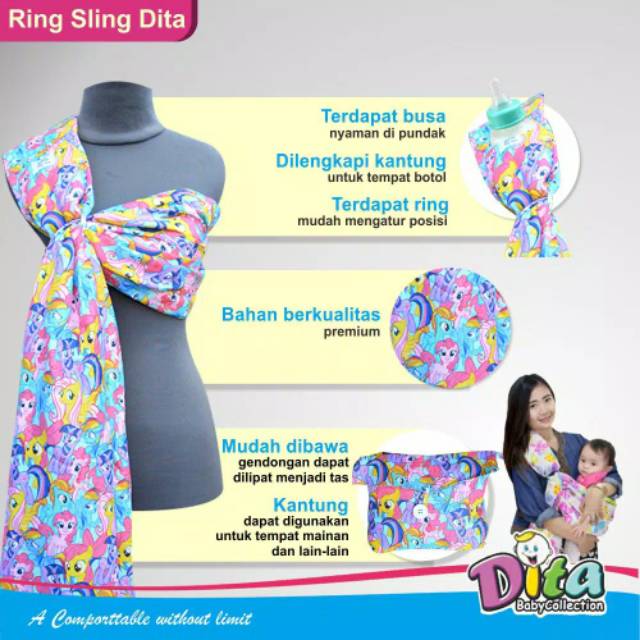 GENDONGAN TRADISIONAL DITA , GENDONGAN RINGSLING BUSA DITA , GENDONGAN RINGSLING TANPA BUSA DITA