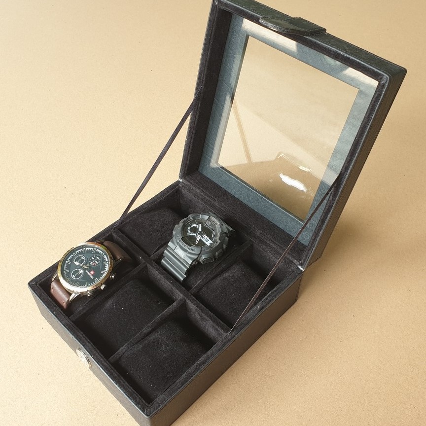 Kotak Jam Tangan Isi 6 UNIVERSAL / Tempat Jam / Box Jam Tangan Murah