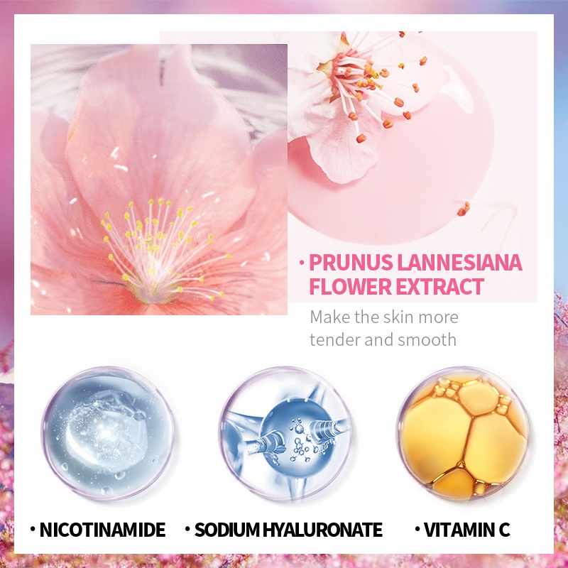 LAIKOU Sakura Lotion Wajah Mencerahkan Meringankan Bintik 100ml