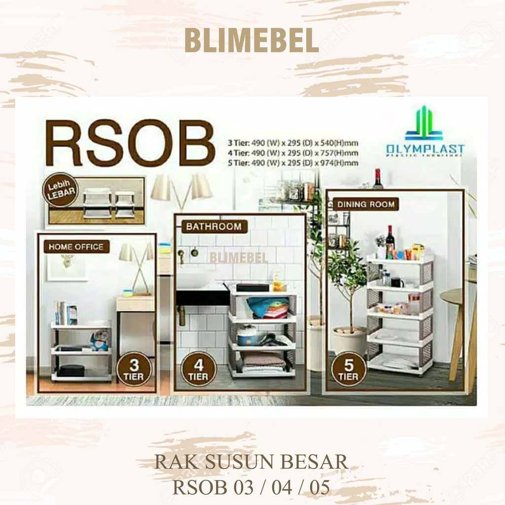 Rak Susun Besar Olymplast RSOB / Rak Dapur / Rak Piring Plastik