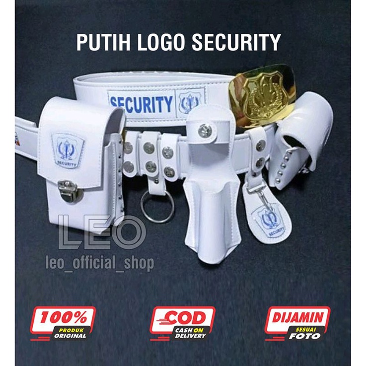 KOPEL SABUK SATPAM SECURITY FULLSET KEPALA BANGKOL IKAT PINGGANG