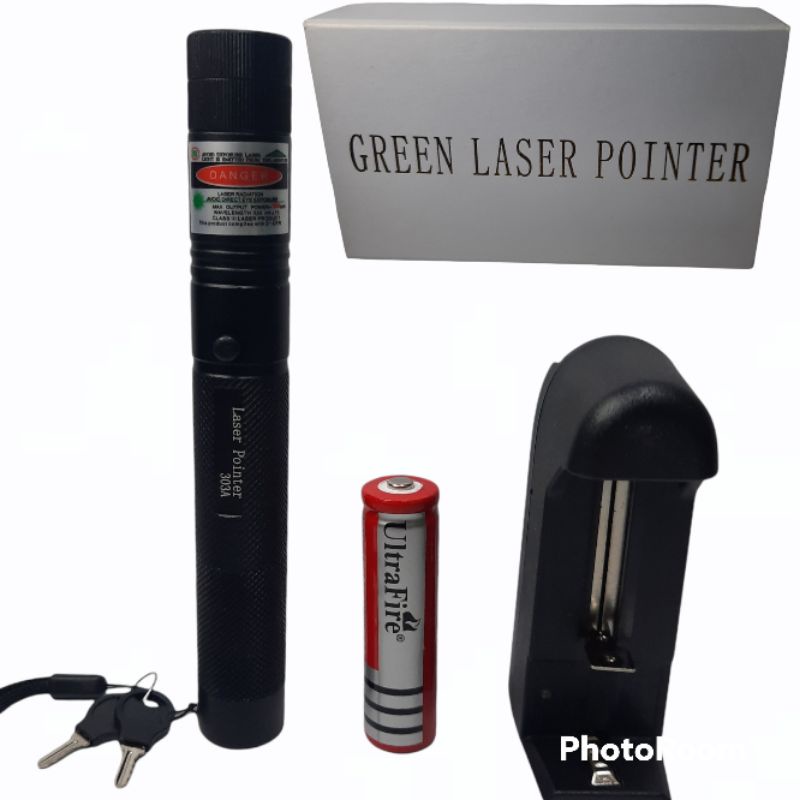 Laser Pointer 303 Jarak Jauh 8000m Green Lampu Hijau Pointer 303 Lonh Distance