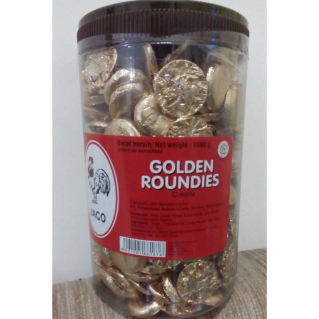 

coklat koin delfi kiloan / golden roundies /coklat koin cap jago