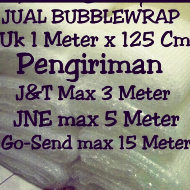 

Bubble buble wrap "1 Meter x 1.25 Meter" @ 5900!! Bubblewrap MURAH!!