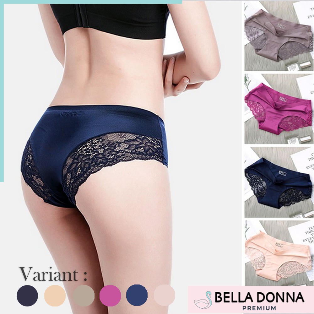 BELLADONNA- Celana dalam renda Sexy cd G string wanita transparant