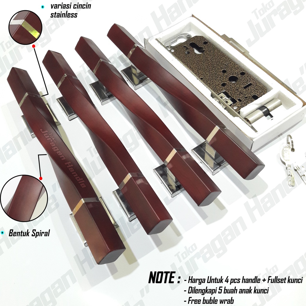 gagang pintu minimalis set kunci 35 cm handle pintu rumah 1 set kunci pintu pegangan pintu tarikan pintu pengaman pintu rumah