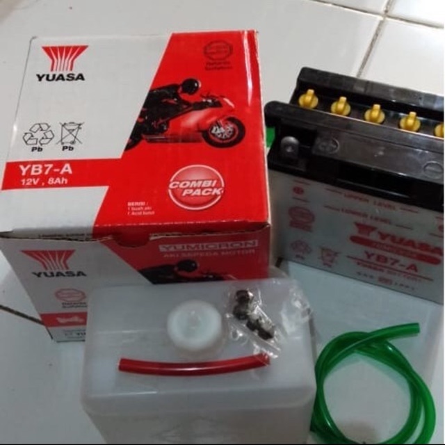 Aki Motor Yuasa YB7A Thunder 125 Basah